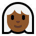 👩🏾‍🦳 woman: medium-dark skin tone, white hair display on Windows